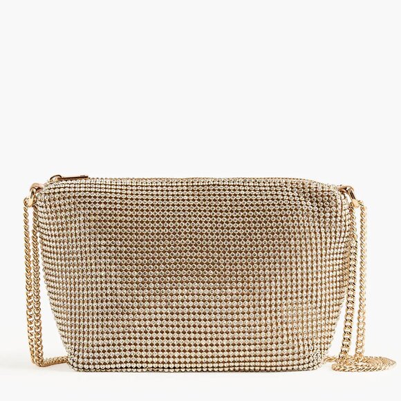 J. Crew Factory Handbags - J. Crew Champagne Mini-Rhinestone Handbag/NWT